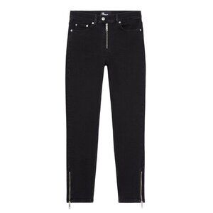 The Kooples Black Skinny Jeans With Zipper Details French Size 42 US 31 32